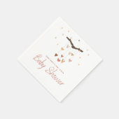 ピンクと金ゴールドモダンシンプルかわいいボホ赤ちゃんシャワー スタンダードカクテルナプキン (角)