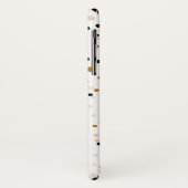 ピンクと金ゴールドモダン紙吹雪のドットのパターン Case-Mate iPhoneケース (裏面/左)