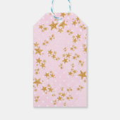 ピンクと金ゴールドユニコーン誕生日パーティーメッセージカード ギフトタグ (裏面)