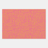 ピンクと金ゴールドレオパード ラッピングペーパーシート (正面3)