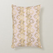 ピンクと金ゴールドレース アクセントクッション (正面(垂直))
