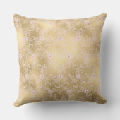 ピンクと金ゴールドレース クッション (裏面)