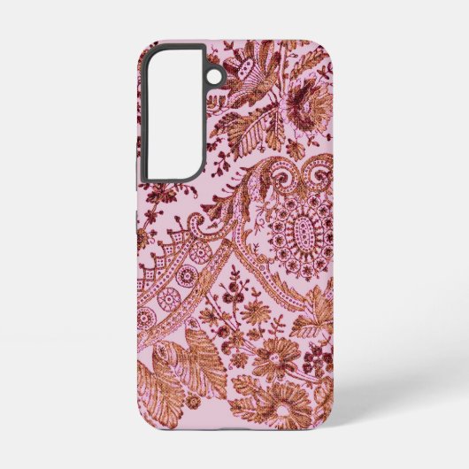 ピンクと金ゴールドレース SAMSUNG GALAXYケース (裏面)