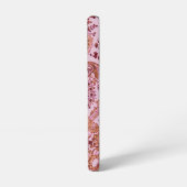 ピンクと金ゴールドレース SAMSUNG GALAXYケース (左側面)