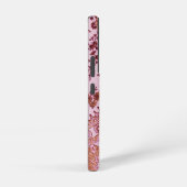 ピンクと金ゴールドレース SAMSUNG GALAXYケース (右側面)