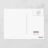 ピンクと金ゴールド体操12th誕生日パーティー ポストカード (裏面)