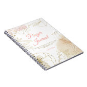 ピンクと金ゴールド図解入りの、写真付きのフローラ祈りの言葉ジャーナル ノートブック (右側)