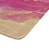 ピンクと金ゴールド大理石エレガント カッティングボード (角)