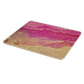ピンクと金ゴールド大理石エレガント カッティングボード (角)