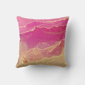 ピンクと金ゴールド大理石エレガント クッション (裏面)