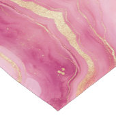 ピンクと金ゴールド大理石エレガント ショートテーブルランナー (コーナー)