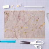 ピンクと金ゴールド大理石 薄葉紙 (クラフト)