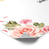 ピンクと金ゴールド妖精テーマ誕生日ポスター ポスター (角)