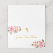 ピンクと金ゴールド妖精テーマ プレイスカード (外部開封)