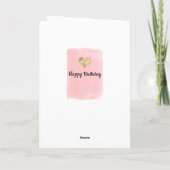 ピンクと金ゴールド幸せ16誕生日のために姪 カード (裏面)