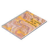 ピンクと金ゴールド引用文 ノートブック (左側)