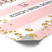 ピンクと金ゴールド歓迎ポスタープリント ポスター (角)