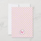 ピンクと金ゴールド水玉模様 招待状 (裏面)