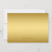 ピンクと金ゴールド王室のプリンセス誕生会 招待状 (裏面)