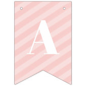 ピンクと金ゴールド紙吹雪の第1誕生日バナー バンティングフラッグ (第3の旗)