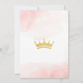 ピンクと金ゴールド華美の王女の誕生日 招待状 (裏面)