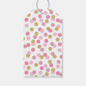 ピンクと金ゴールド赤ちゃんシャワーメッセージカードギフトラベル ギフトタグ (裏面)