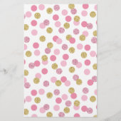 ピンクと金ゴールド赤ちゃんシャワー子供部屋韻クイズ (裏面)