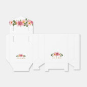 ピンクと金ゴールド赤面の結婚水色のケーキ フェイバーボックス (折り畳みなし)