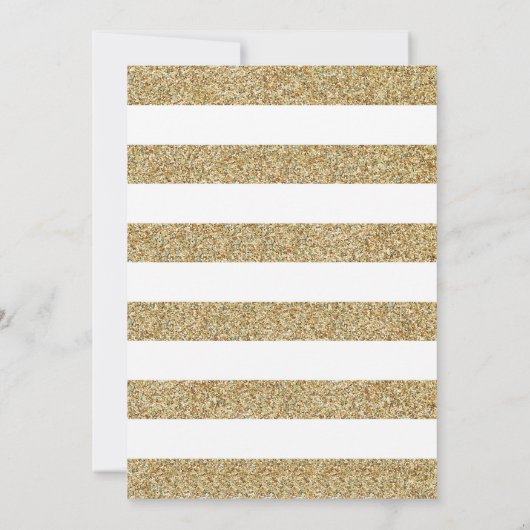 ピンクと金ゴールド30th誕生日招待状フローラ 招待状 (裏面)