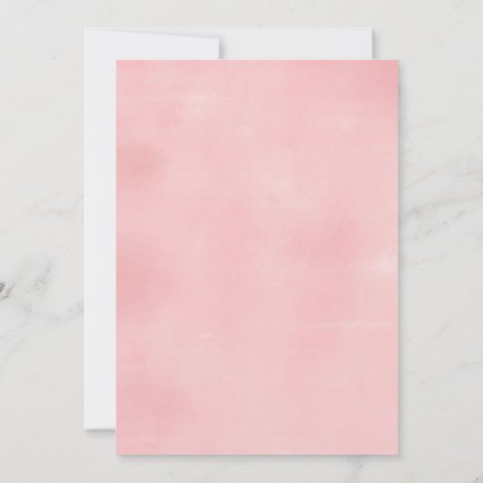 ピンクと金ゴールド4月シャワーが5月の花をもたらす 招待状 (裏面)