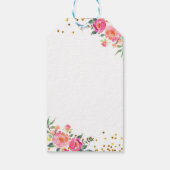 ピンクと金ゴールド《キリスト教》洗礼式や命名式サンキューラベル ギフトタグ (裏面)