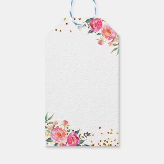 ピンクと金ゴールド《キリスト教》洗礼式や命名式サンキューラベル ギフトタグ (裏面)