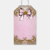ピンクと金ゴールド ギフトタグ (裏面)