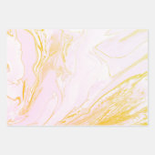 ピンクと金ゴールド ラッピングペーパーシート (正面2)