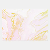 ピンクと金ゴールド ラッピングペーパーシート (正面)