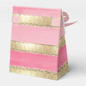 ピンクと金ゴールド「女の子だ」 フェイバーボックス (裏面サイド)