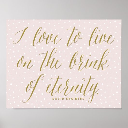 ピンクと金ゴールド | 永遠の瀬戸際に生きる ポスター (正面)
