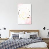 ピンクと金ゴールドI Am Stretted Canvas Print キャンバスプリント (インサイチュ (寝室))