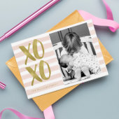 ピンクと金ゴールドXOXOバレンタインデーの写真 シーズンカード