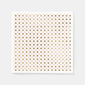 ピンクと金箔の水玉模様パターン スタンダードカクテルナプキン (正面)