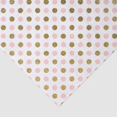 ピンクと金箔の水玉模様パターン 薄葉紙 (詳細)