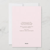 ピンクと金箔の花フォトハッピーイースター シーズンカード (裏面)