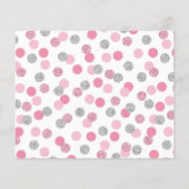 ピンクと銀の赤ちゃんシャワーキャンディ推測ゲーム (裏面)