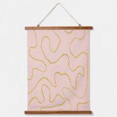 ピンクと錆のマティスインスパイア 吊り下げ型タペストリー (正面2)