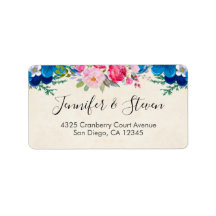 ピンクと青かわいらしの縁ど花