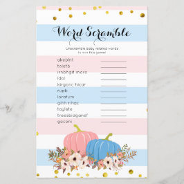 ピンクと青のカボチャ語スクランブルゲーム