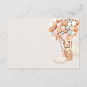 ピンクと青のクマのバルーン空白のエンクロージャカード エンクロージャーカード (正面)