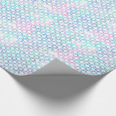 ピンクと青のグラフィックの正方形 ラッピングペーパー (角)