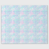 ピンクと青のグラフィックの正方形 ラッピングペーパー (フラット)