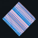ピンクと青のグリッチストライプのガーリーサイケデリック バンダナ<br><div class="desc">抽象芸術は色のパステルガーリーシェードとデザインを剥がした。このグリッチパターンの主な色：ライトブルーとピンク。</div>